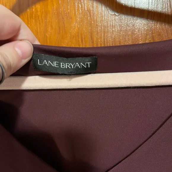 Maroon Flowy Lane Bryant Blouse - Picture 4 of 4